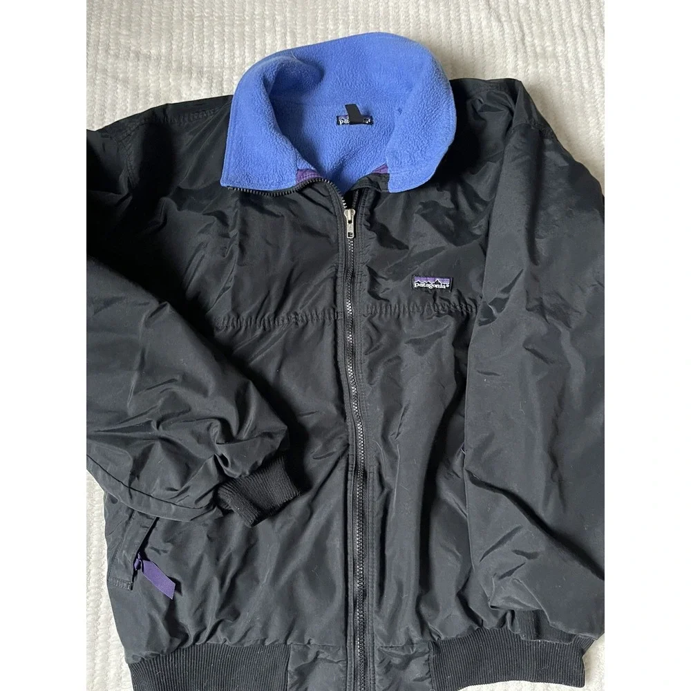 Patagonia 90's Synchilla Fleece Jacket Charcoal Blue Size L Used